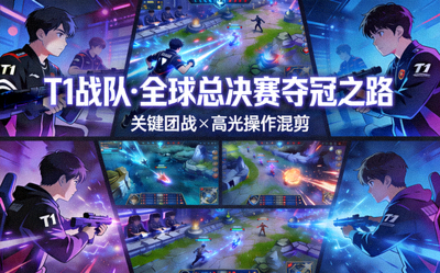 T1战队在英雄联盟全球总决赛夺冠之路上的关键团战与高光操作混剪